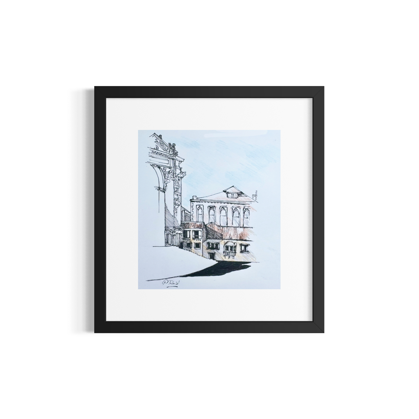From the steps, Santa Maria della Salute, Venice 38x34cm