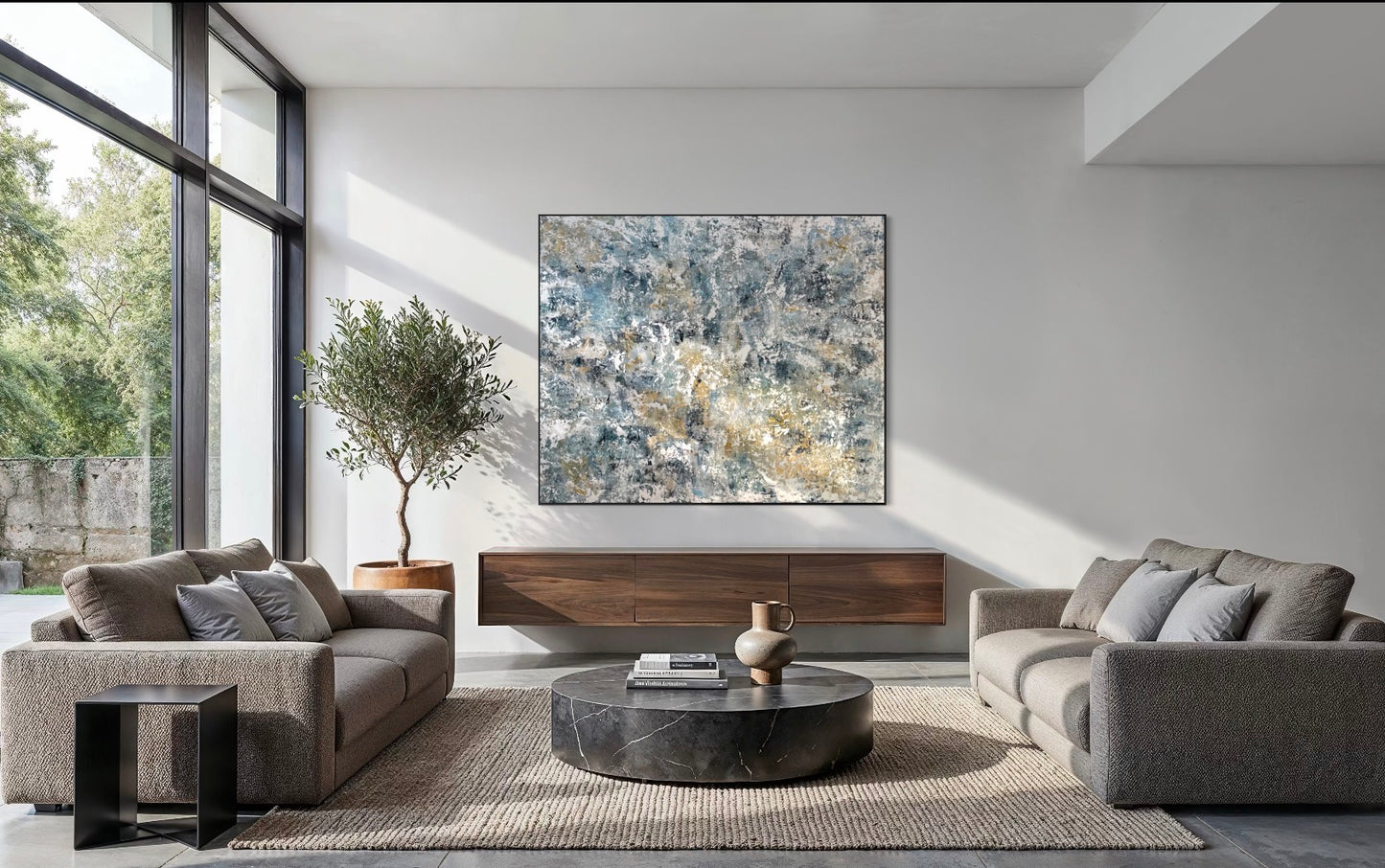 SOLD-Looking Through Shimmering Water 180x150cm