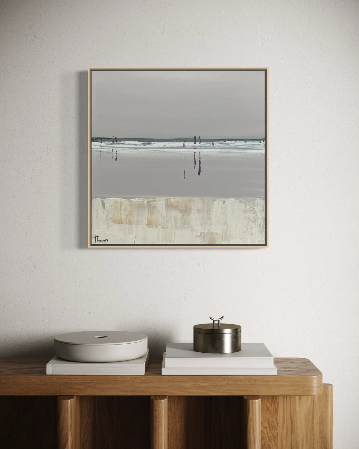 Beach day 49x49cm