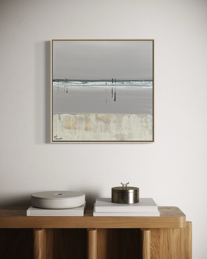 Beach day 49x49cm