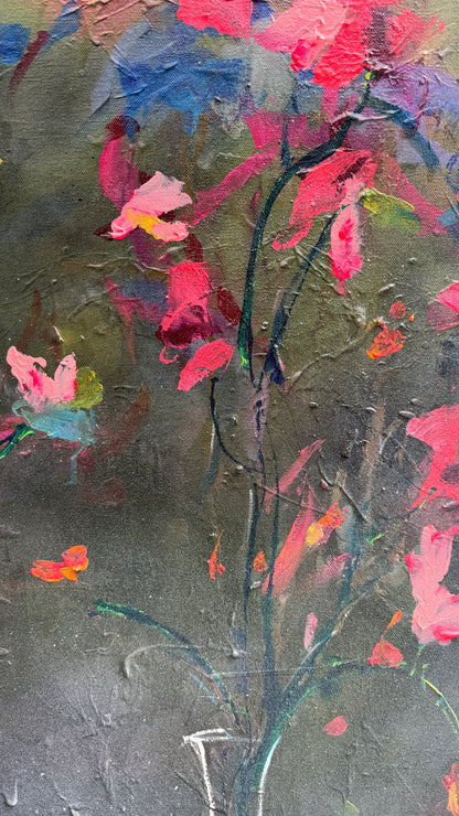 'Michael works in a Garden' 102x92cm