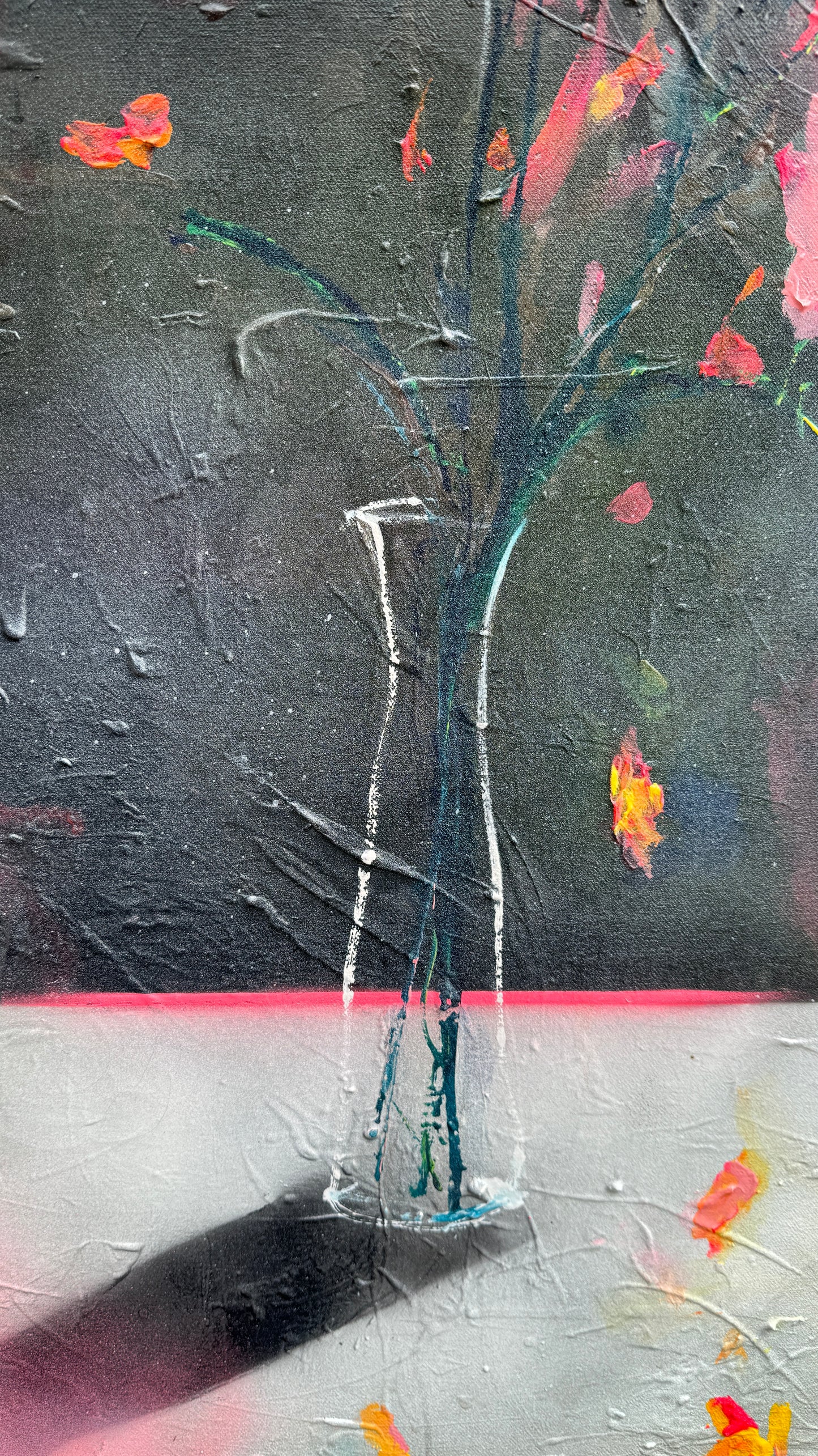 'Michael works in a Garden' 102x92cm