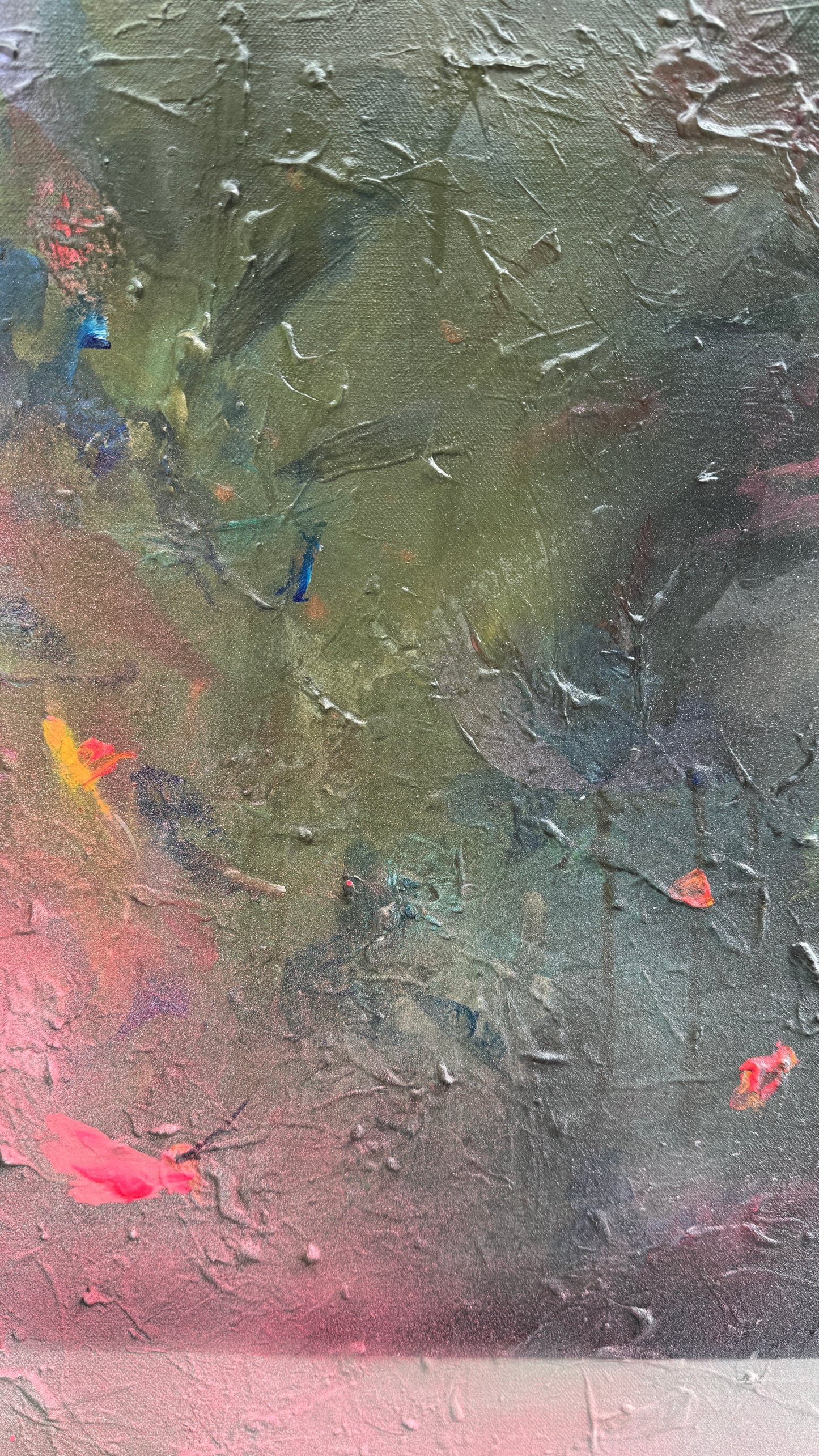 'Michael works in a Garden' 102x92cm