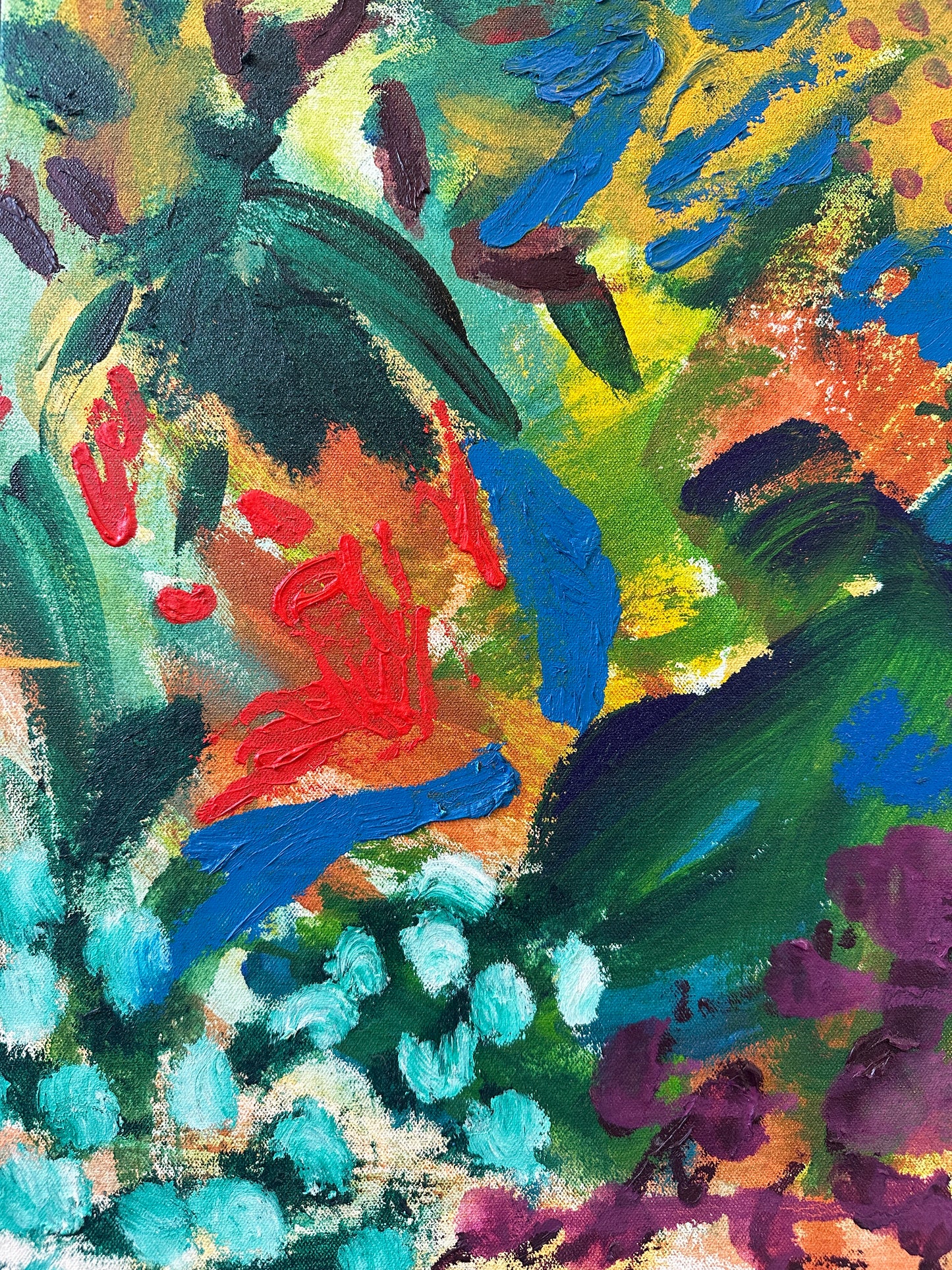 Vibrant Cascade 51x51cm