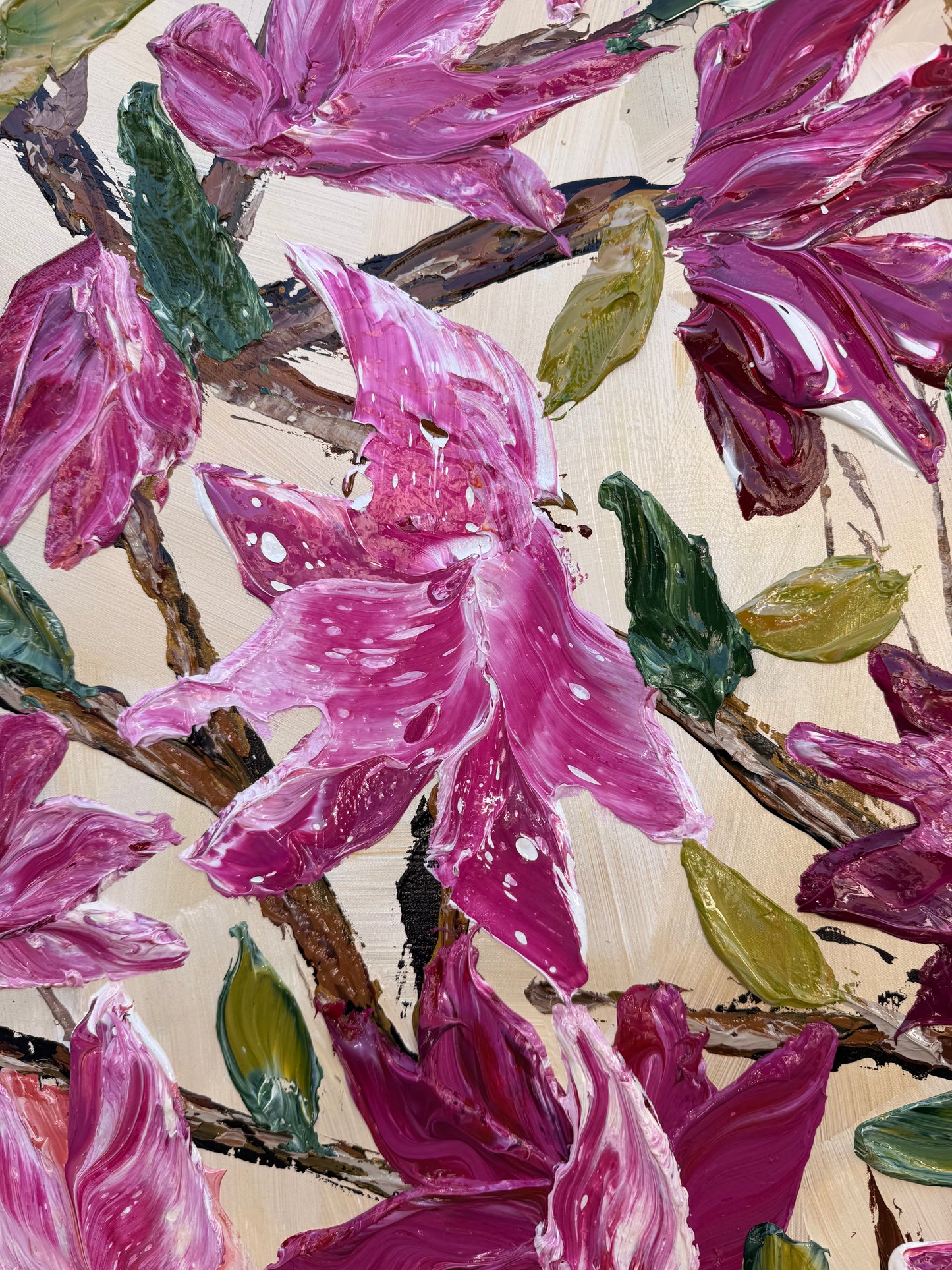 SOLD- Favourite Magnolia 160x160cm