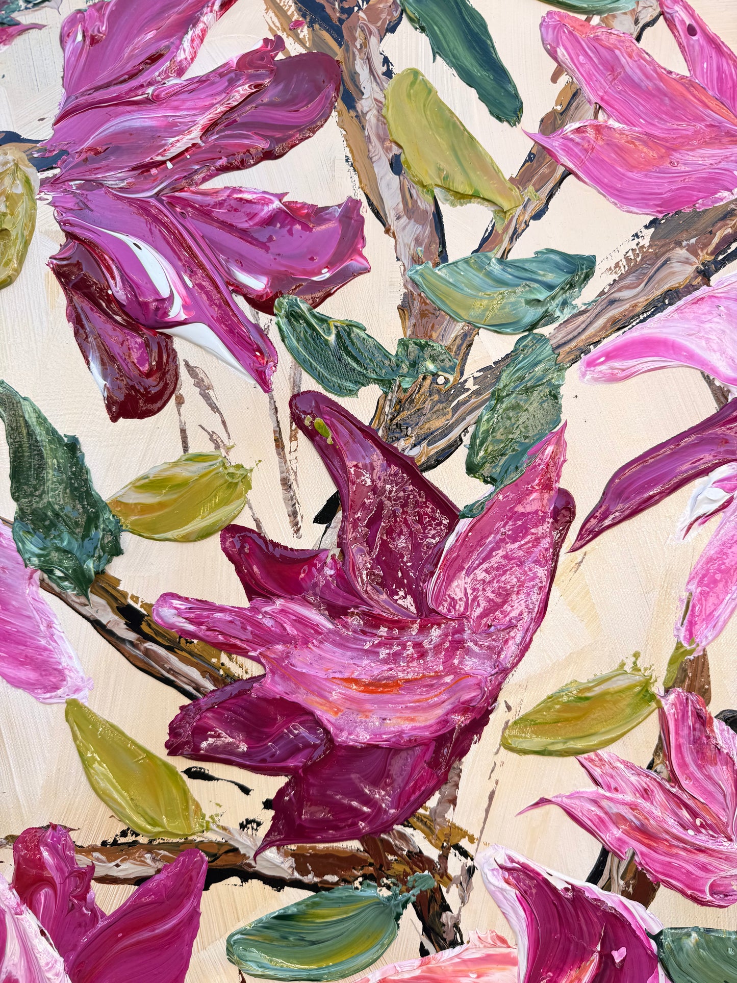 SOLD- Favourite Magnolia 160x160cm