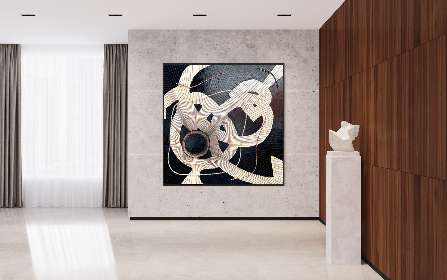 SOLD - Entwined Fusion 180x180cm