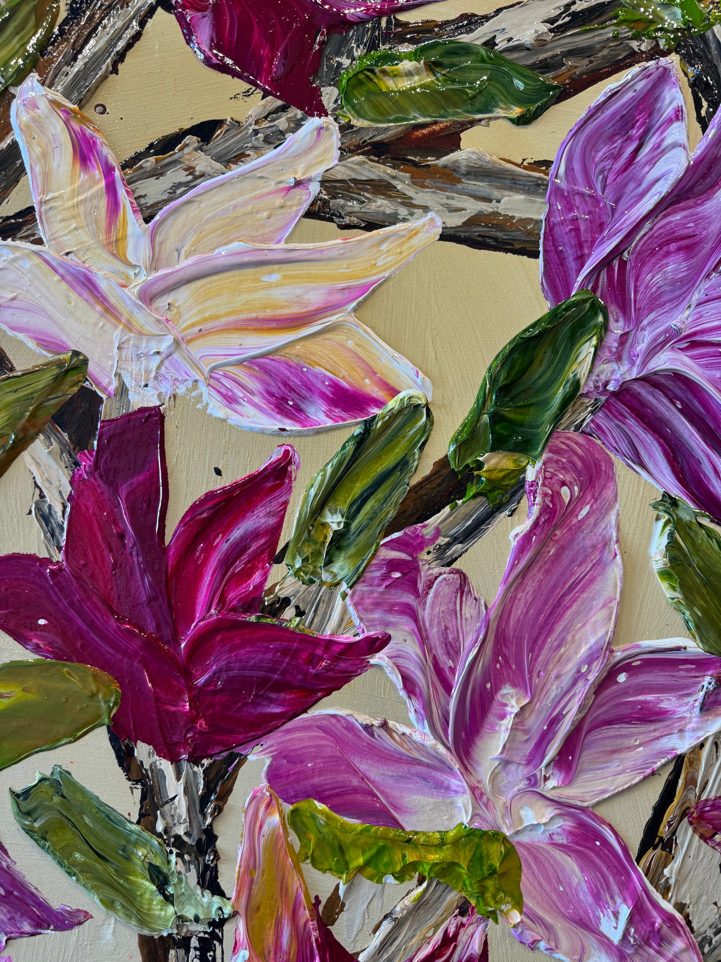 SOLD- My Magnolia 160x160cm