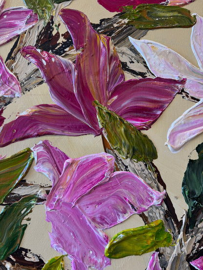 SOLD- My Magnolia 160x160cm
