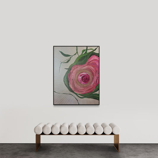 Golden Threads of a Rose 140x110cm