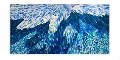 RAYMOND WALTERS PENANGKE - Emu Feathers 150x300cm (blue)