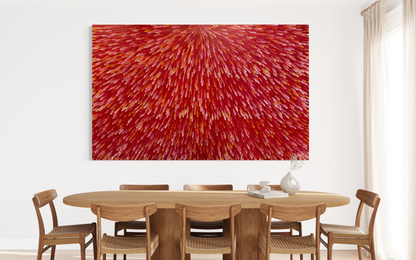 RAYMOND WALTERS PENANGKE - Emu Feathers 150x240 (red)