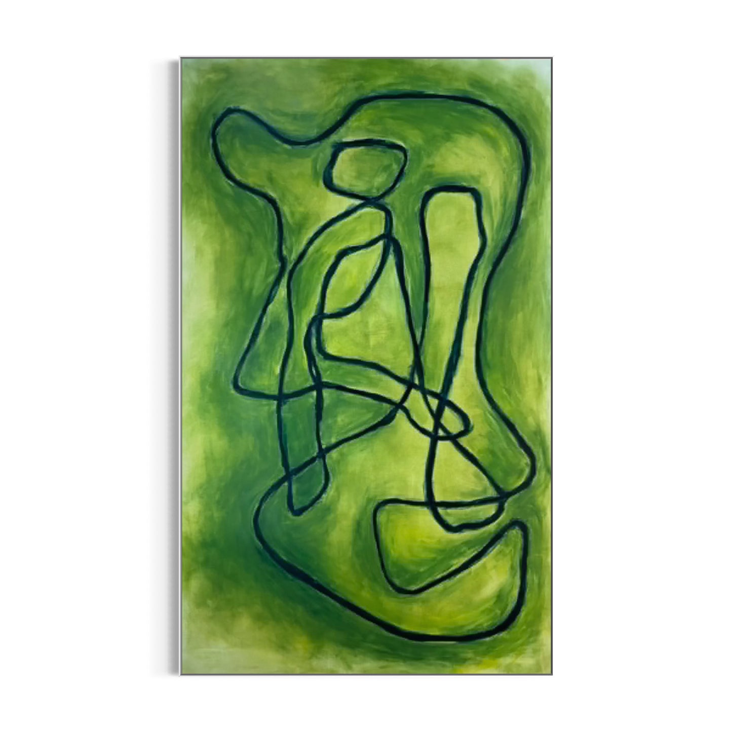 Falling into line - Green 200x120cm