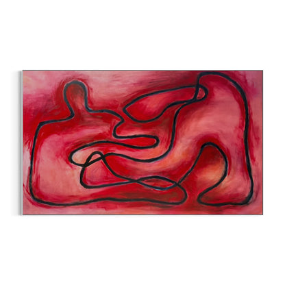 Falling into line - Red 120x200cm