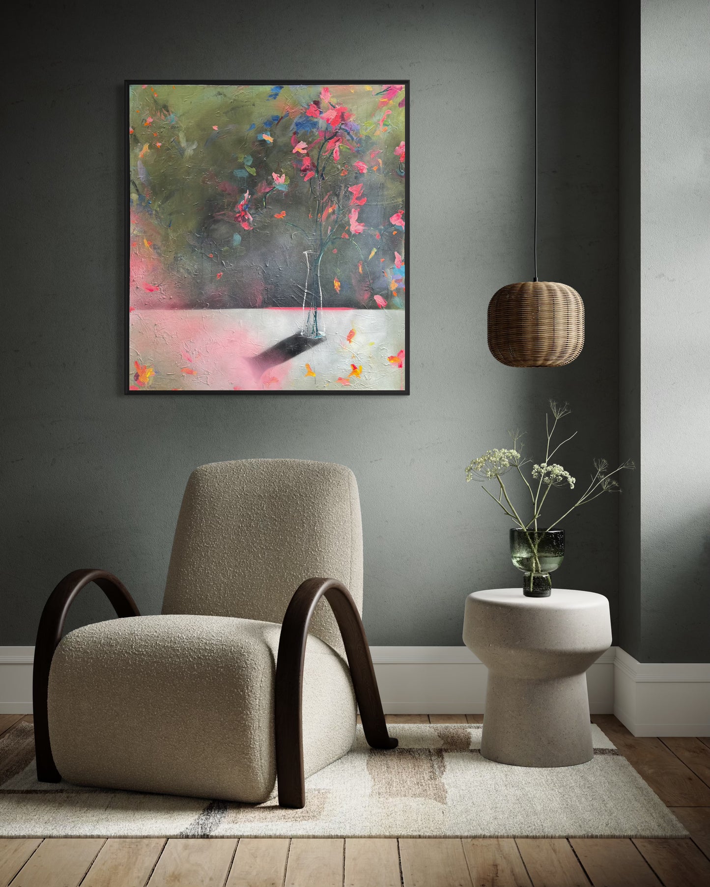 'Michael works in a Garden' 102x92cm