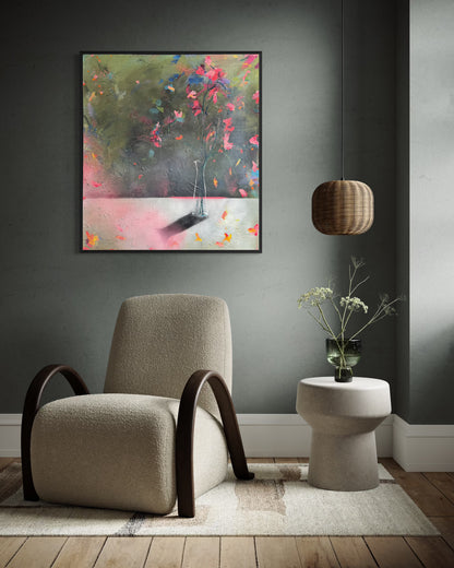 'Michael works in a Garden' 102x92cm