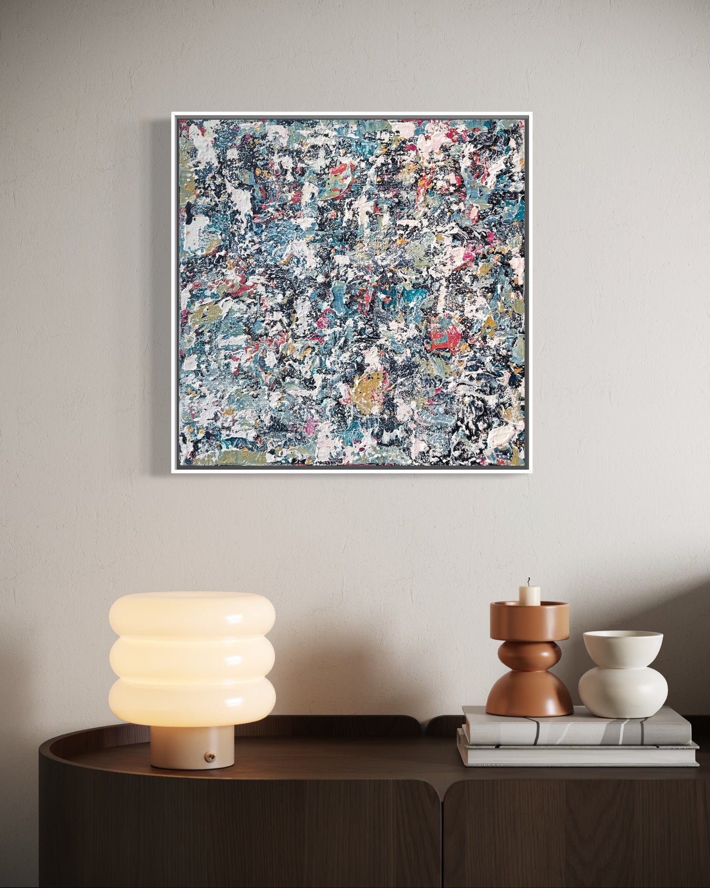 Looking Through Sun on the Water 45x45cm