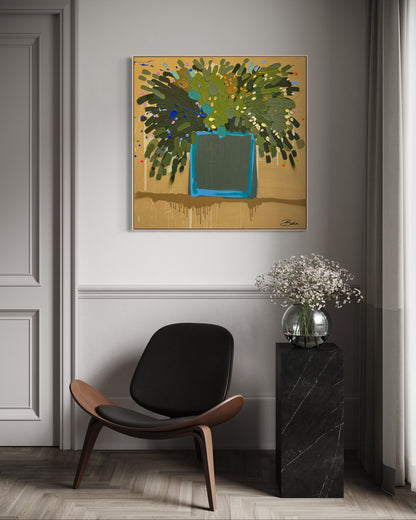 Siren in Gold 104x104cm