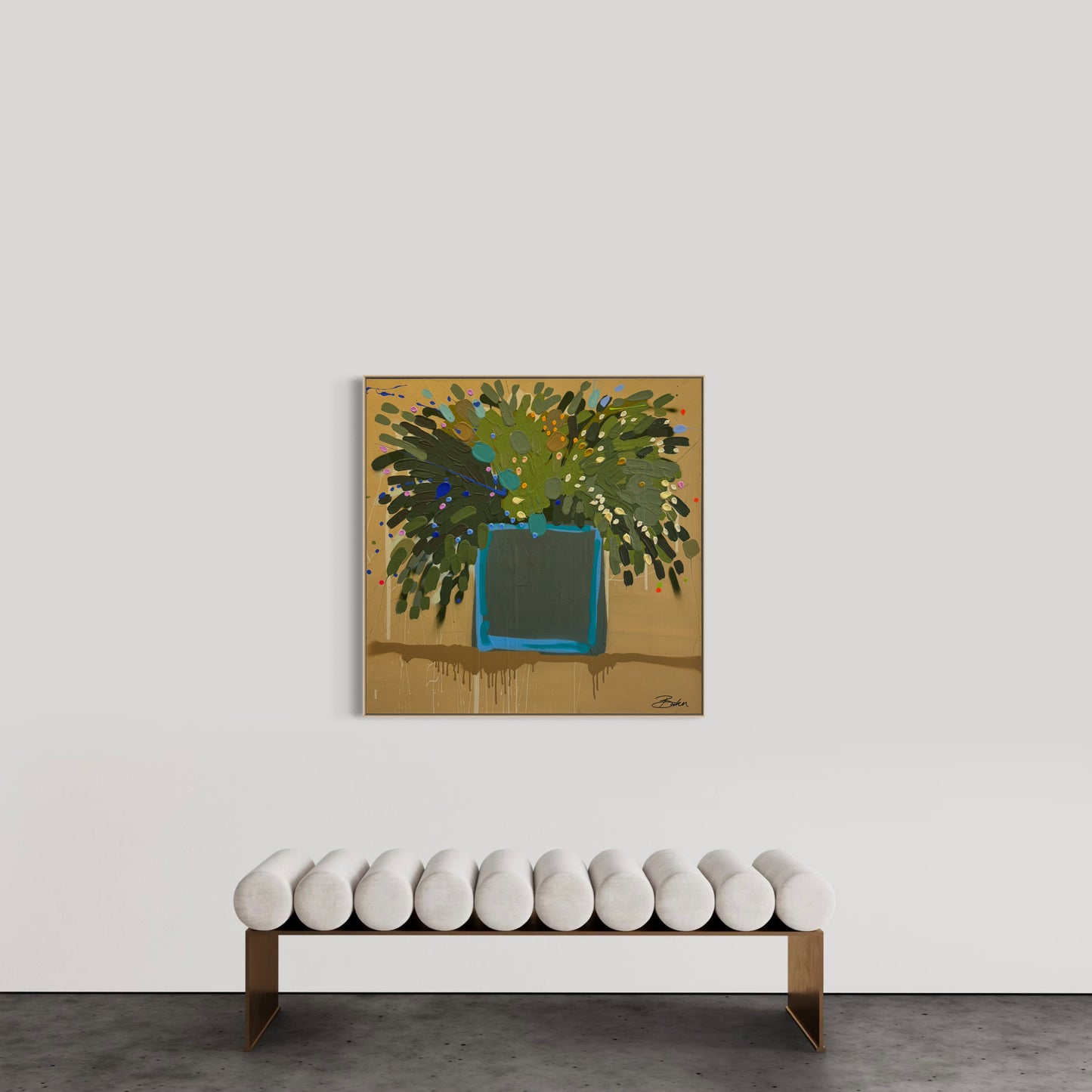 Siren in Gold 104x104cm