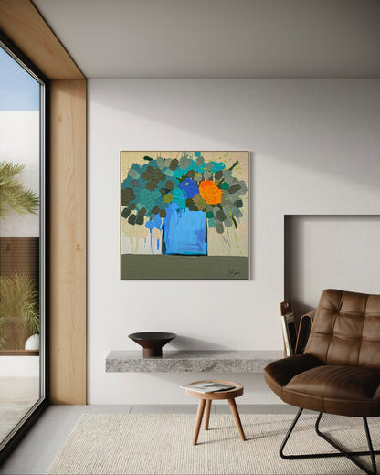 Blue Skies 104x104cm