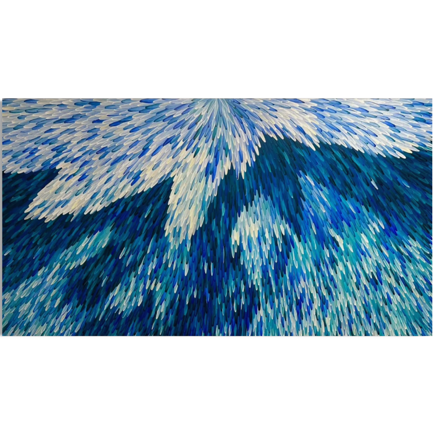 RAYMOND WALTERS PENANGKE - Emu Feathers 150x300cm (blue)