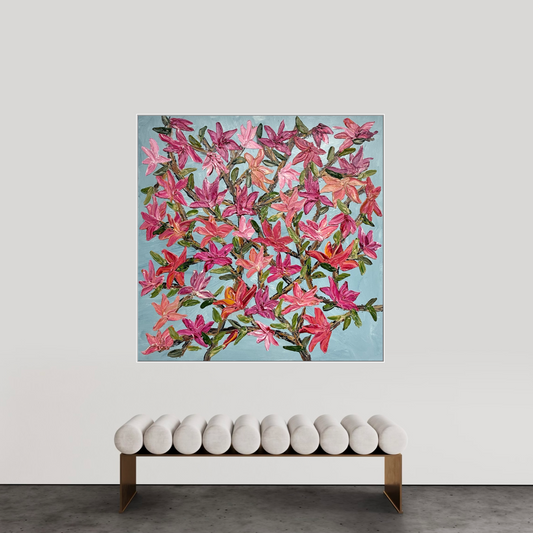 Garden in Spring 150x150cm