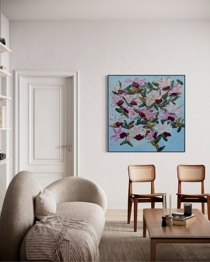 Magnolia Season 120x120cm