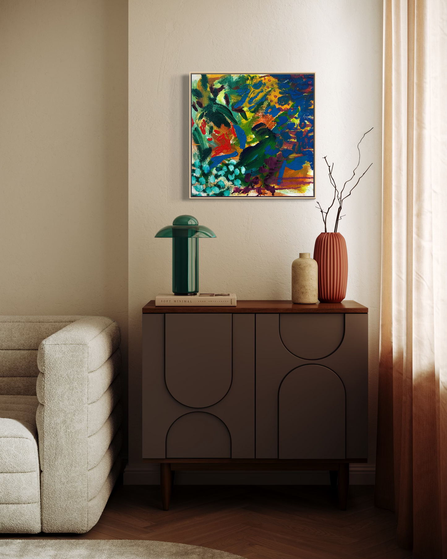 Vibrant Cascade 51x51cm