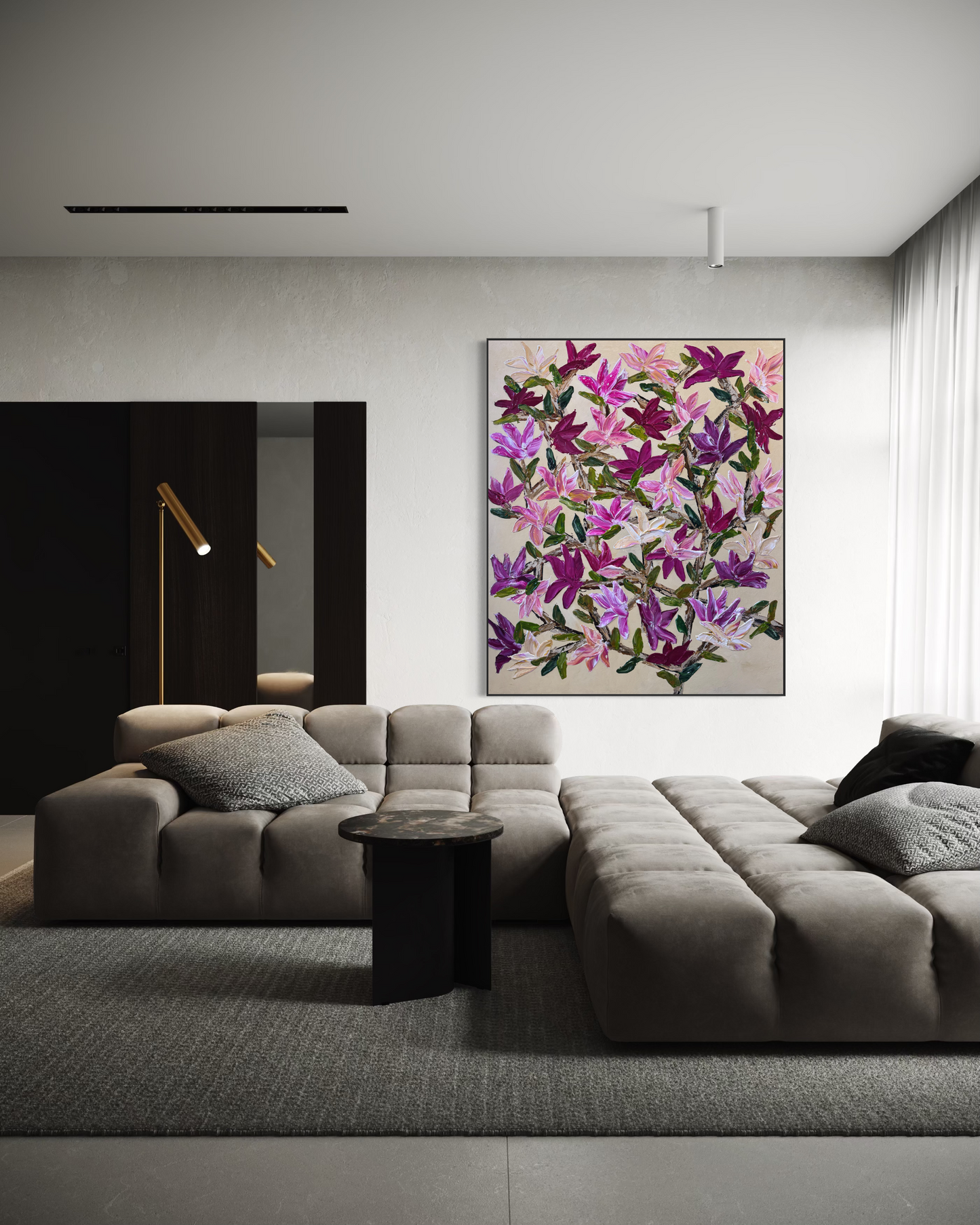 SOLD-Dads Garden in Spring 180x150cm