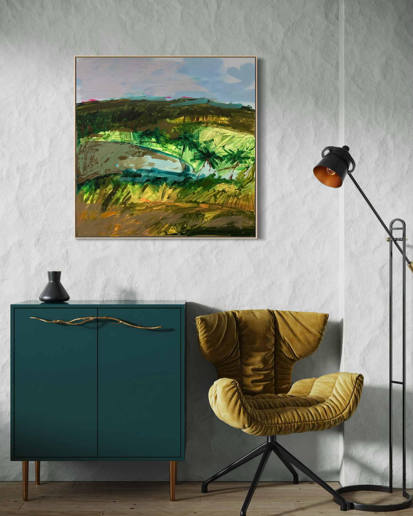 Blue Skies 90x90cm