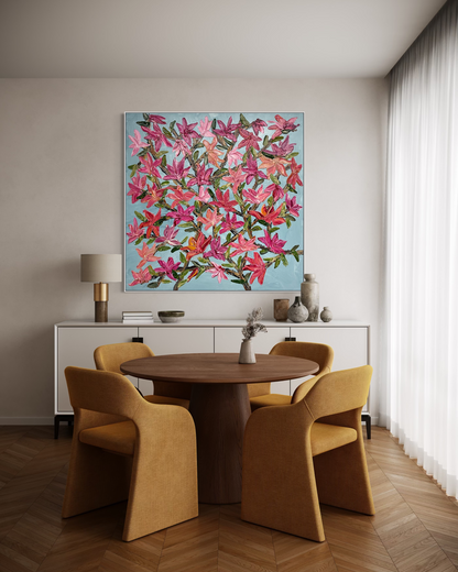 Garden in Spring 150x150cm