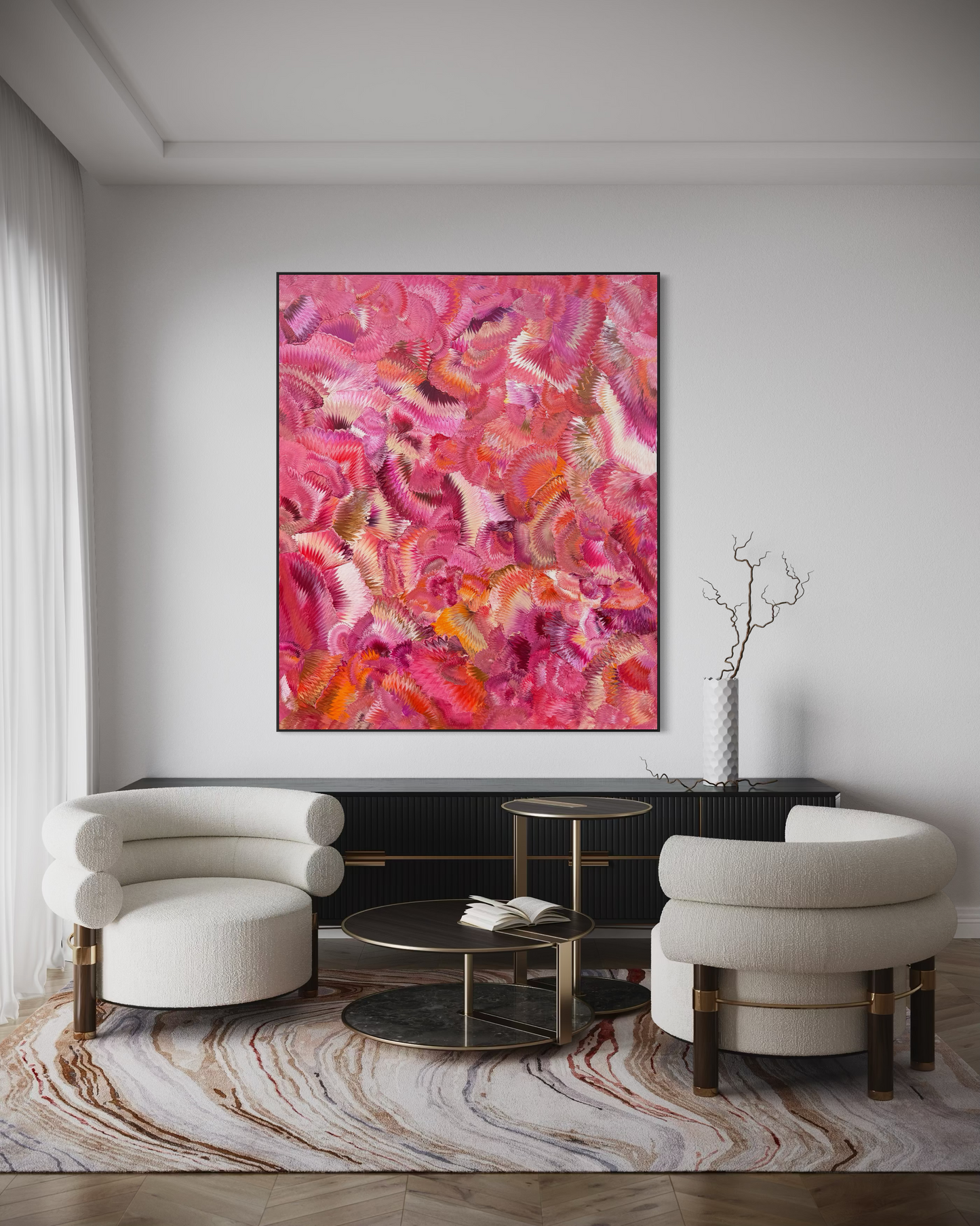 SOLD - Passions Bloom 180x150cm