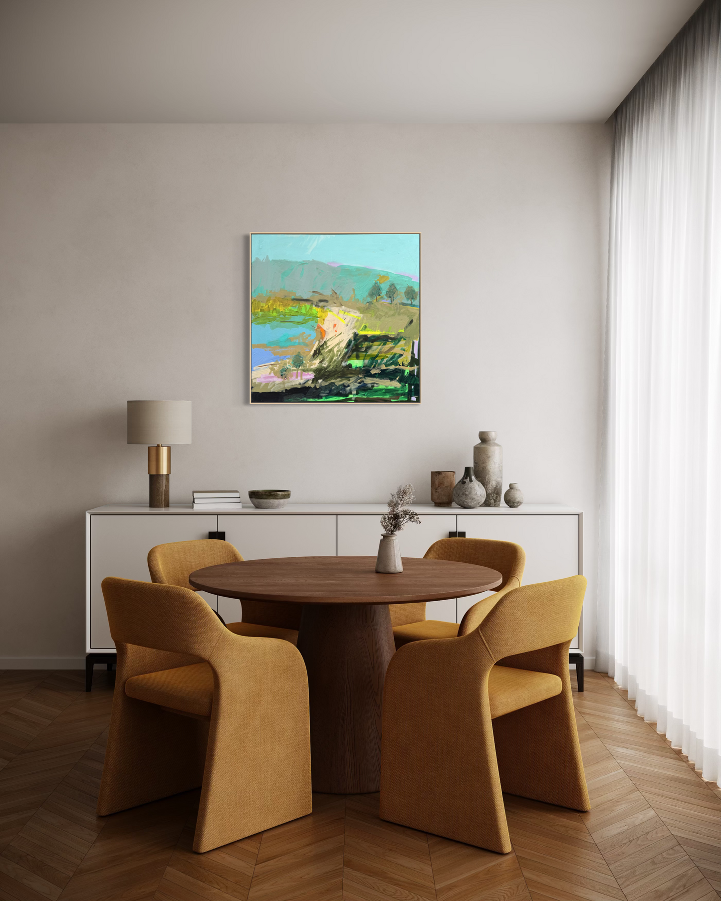 Soft Skies, Loud Joy 90x90cm