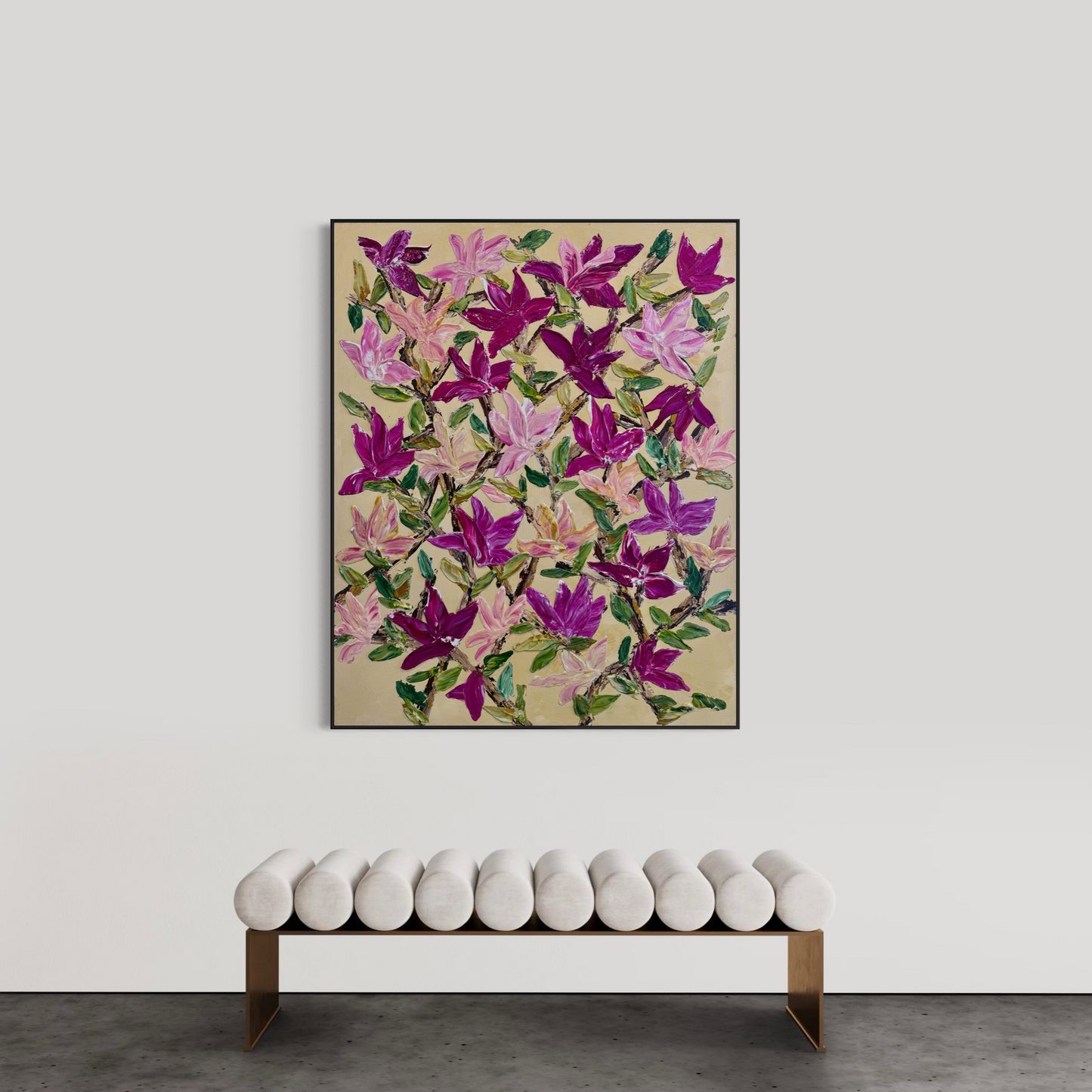 SOLD - Dad's Garden in Bloom 150x120cm