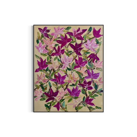 SOLD - Dad's Garden in Bloom 150x120cm