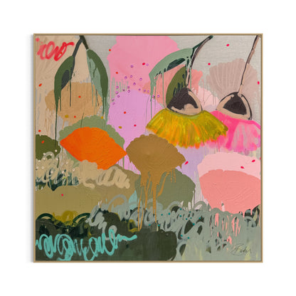 Walking with Flowers 173x173cm