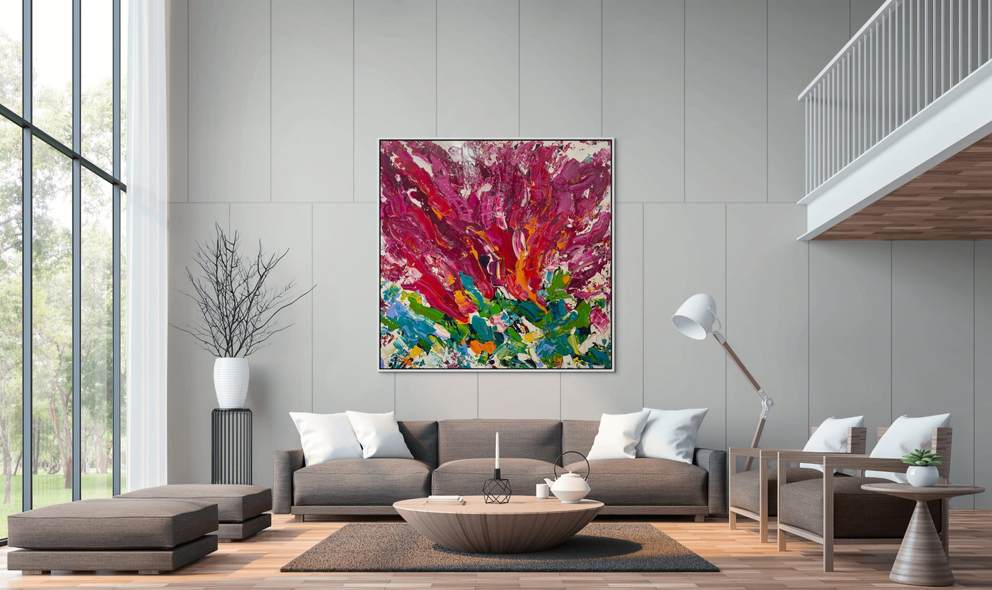 SOLD - Tropicana Summer 180x180cm